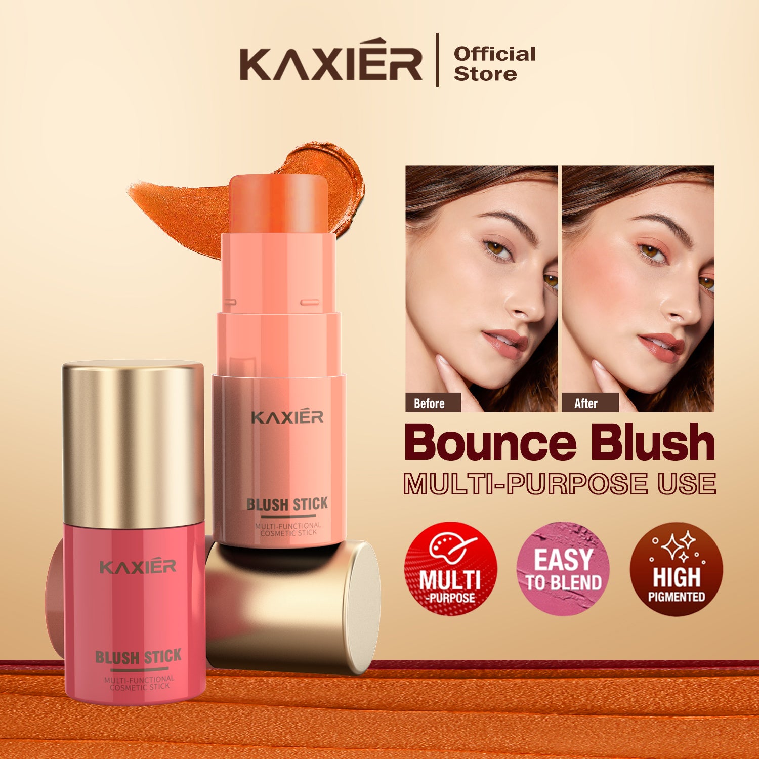 KAXIER MULTI-FUNCTIONAL COSMETIC BLUSH STICK